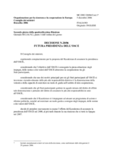 Decisione No. 20/06 sulla futura Presidenza dell’OSCE