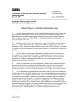 Ministerial Document No.6/06, Ministerial Statement on Migration