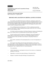 Ministerial Document No.4/06, Brussels Declaration on Criminal Justice Systems