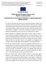 Statement by the Swedish EU Presidency on the Russian Federation’s ongoing aggression against Ukraine