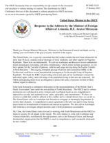 Statement by the Delegation of the United States of America in response to the address by the Minister of Foreign Affairs of Armenia, H.E. Mr. Ararat Mirzoyan