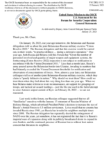 Statement by the Delegation of the United States of America on the Russian war of aggression against Ukraine
