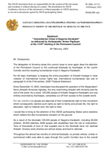 Statement by the Delegation of Armenia on the humanitarian crisis in Nagorno-Karabakh
