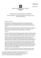 Statement by the Delegation of Norway on the Sami People’s Day, celebrated on 6 February 2023