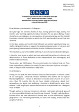 Remarks by OSCE Secretary General Helga Maria Schmid