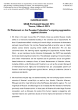 Statement by the Swedish EU Presidency on the Russian Federation’s ongoing aggression against Ukraine