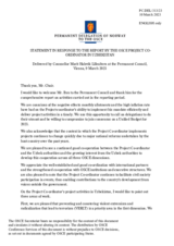 Statement by the Delegation of Norway in response to the report by the Representative of the OSCE Project Co-ordinator in Uzbekistan