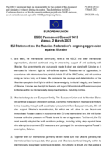 Statement by the Swedish EU Presidency on the Russian Federation’s ongoing aggression against Ukraine