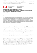 Statement by the Delegation of Canada on the Russian Federation’s ongoing aggression against Ukraine