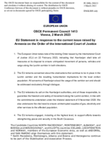 Statement by the Swedish EU Presidency on the International Court of Justice order regarding the Lachin Corridor