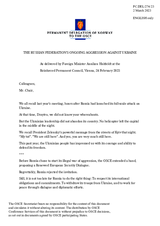 Statement by the Delegation of Norway on the Russian Federation’s ongoing aggression against Ukraine