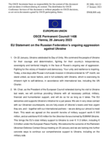 Statement by the Swedish EU Presidency on the Russian Federation’s ongoing aggression against Ukraine