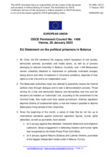 Statement by the Swedish EU Presidency on political prisoners in Belarus