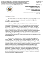 Statement by the Delegation of the United States of America on the Russian war of aggression against Ukraine