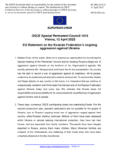 Statement by the Swedish EU Presidency on the Russian Federation’s ongoing aggression against Ukraine