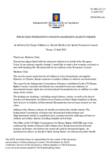 Statement by the Delegation of Norway on the Russian Federation’s ongoing aggression against Ukraine