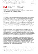 Statement by the Delegation of Canada on the Russian Federation’s ongoing aggression against Ukraine