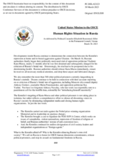 Statement by the Delegation of the United States of America on the human rights situation in the Russian Federation
