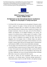 Statement by the Swedish EU Presidency on the International Donors’ Conference “Together for the people in Türkiye and Syria”, held in Brussels on 20 March 2023