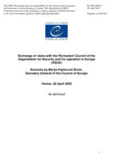 Address by the Secretary General of the Council of Europe, Ms. Marija Pejčinović Burić