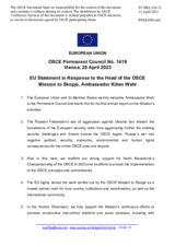 Statement by the Swedish EU Presidency in response to the report by the Head of the OSCE Mission to Skopje, Ambassador Kilian Wahl