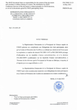 Information Exchange by the Delegation of Monaco on Conventional Arms Transfer