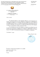 Information Exchange by the Delegation of Belarus on Conventional Arms Transfer