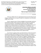 Statement by the Delegation of the United States of America on the security dialogue “Black Sea Region – Security horizons”