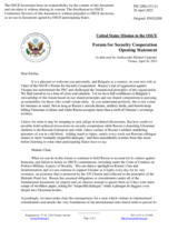 Opening statement by the Delegation of the United States of America