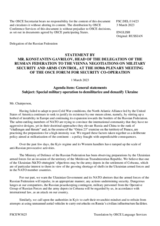 Statement by the Delegation of the Russian Federation on the special military operation to denazify and demilitarize Ukraine