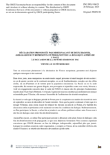Déclaration prononcée par Didier Nagant de Deuxchaisnes, Ambassadeur et représentant permanent de la Belgique auprès de l’OSCE