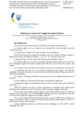 Statement by the Delegation of Ukraine on the Russian Federation’s ongoing aggression against Ukraine