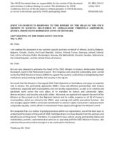 Statement by the Delegation of Denmark, also on behalf of several delegations, in response to the report by the Head of the OSCE Mission to Kosovo, Ambassador Michael Davenport