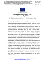Statement by the Swedish EU Presidency on the World Press Freedom Day, observed on 3 May 2023