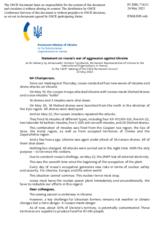 Statement by the Delegation of Ukraine on the Russian Federation’s ongoing aggression against Ukraine