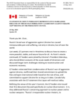Statement by the Delegation of Canada on the Russian Federation’s ongoing aggression against Ukraine
