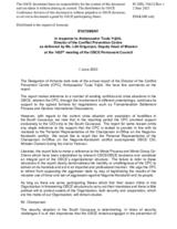 Statement by the Delegation of Armenia in response to the report by the Director of the Conflict Prevention Centre, Ambassador Tuula Yrjölä