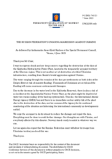 Statement by the Delegation of Norway on the Russian Federation’s ongoing aggression against Ukraine