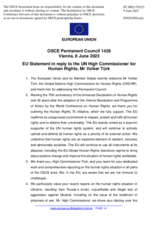 Statement by the Swedish EU Presidency in response to the address by the United Nations High Commissioner for Human Rights, H.E. Mr. Volker Türk