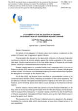 Statement by the Delegation of Ukraine on the Russian war of aggression against Ukraine