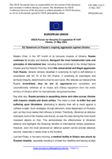 Statement by the Swedish EU Presidency on the Russian war of aggression against Ukraine