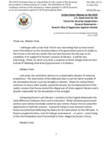 Statement by the Delegation of the United States of America on the Russian war of aggression against Ukraine