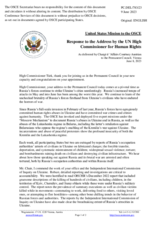 Statement by the Delegation of the United States of America in response to the address by the United Nations High Commissioner for Human Rights, H.E. Mr. Volker Türk