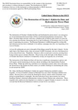 Statement by the Delegation of the United States of America on the Russian Federation’s ongoing aggression against Ukraine