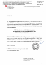 Response by the Delegation of Switzerland to the Questionnaire on Anti-Personnel Mines and Explosive Remnants of War