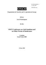 Final list of participants