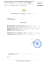 Information Exchange by the Delegation of Cyprus on Conventional Arms Transfer