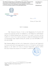 Information Exchange by the Delegation of Italy on Conventional Arms Transfer