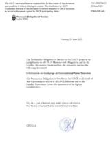 Information Exchange by the Delegation of Sweden on Conventional Arms Transfer