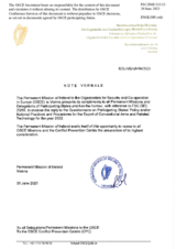 Response by the Delegation of Ireland to the Questionnaire on Participating States’ Policy and/or National Practices and Procedures for the Export of Conventional Arms and Related Technology
